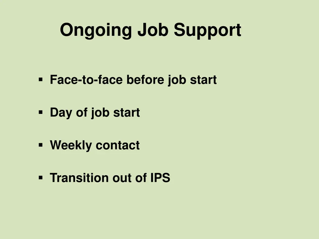 ongoing job support