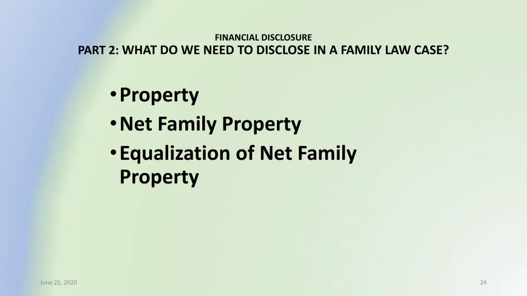 financial disclosure 17