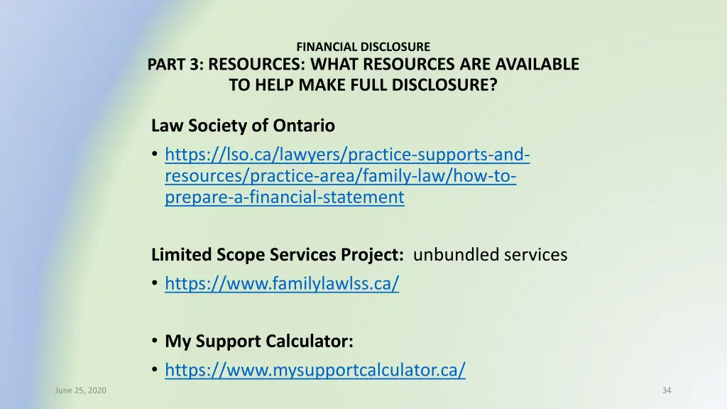 financial disclosure 27