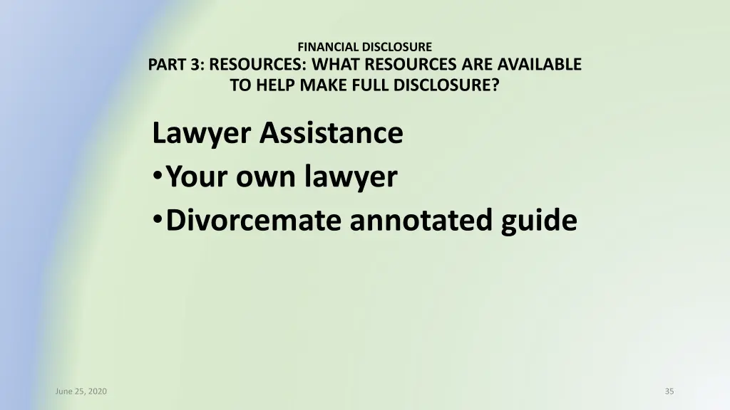 financial disclosure 28