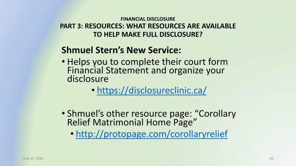financial disclosure 29