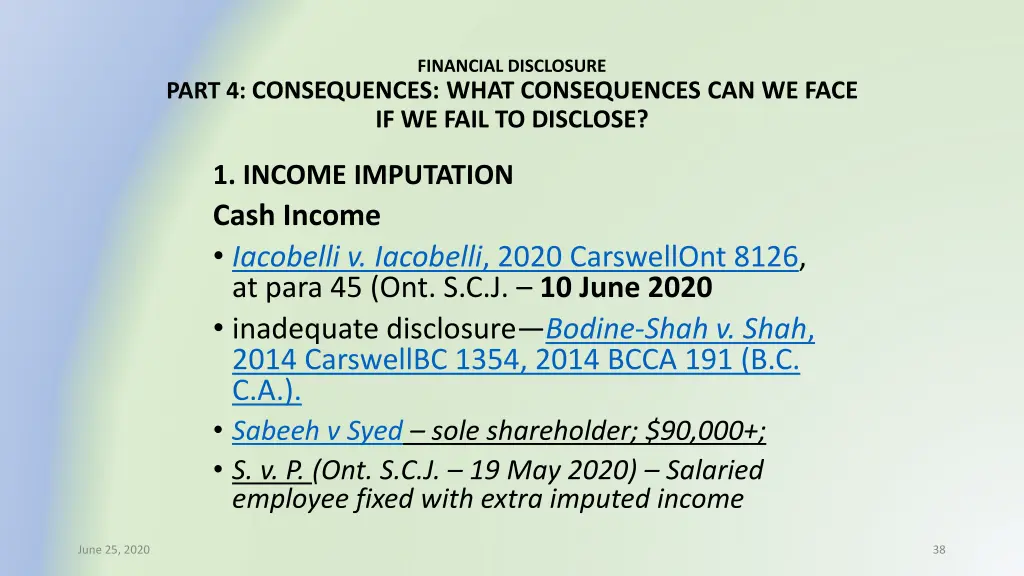 financial disclosure 31