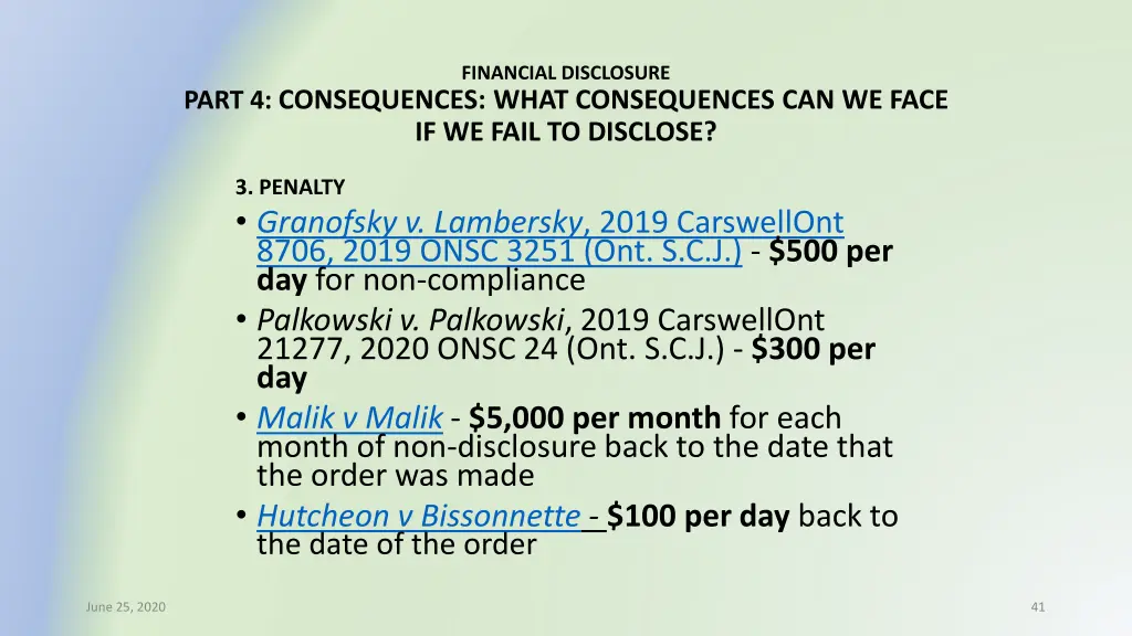 financial disclosure 34