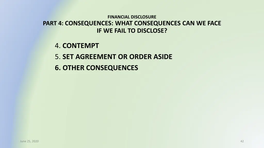 financial disclosure 35