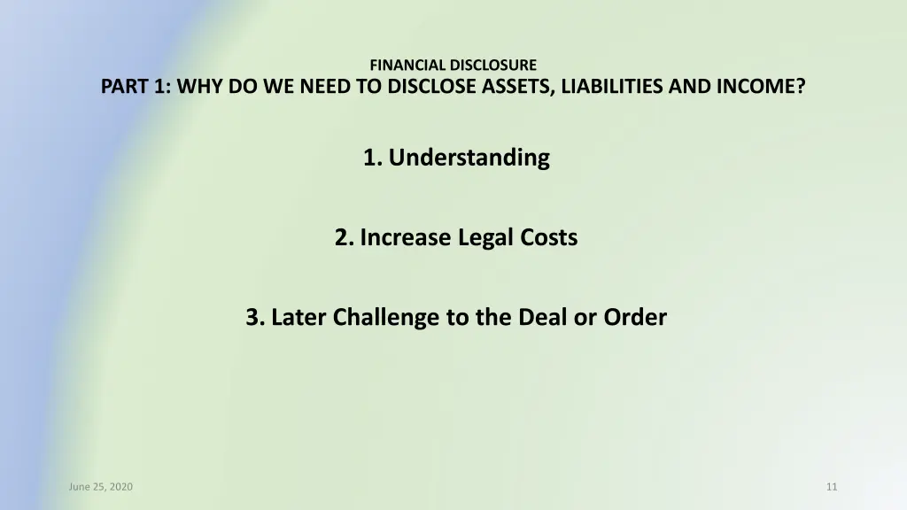 financial disclosure 4