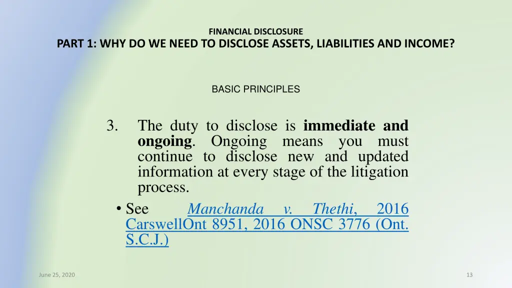 financial disclosure 6