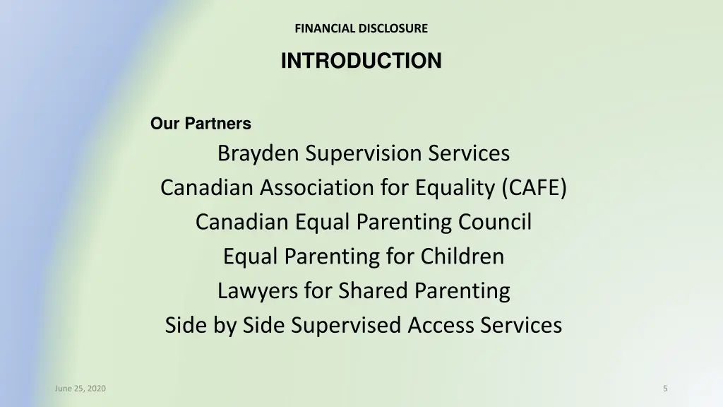 financial disclosure