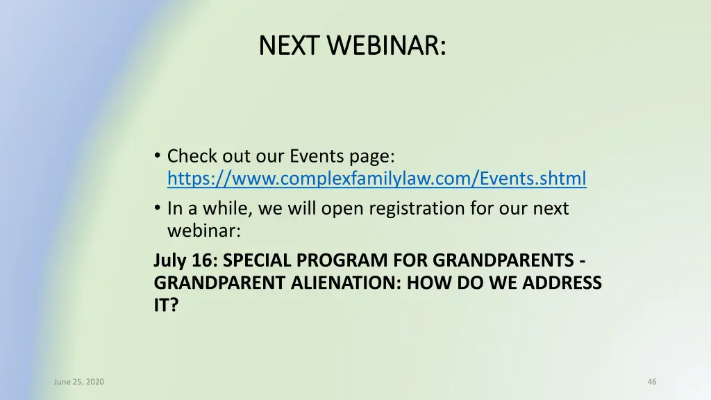 next webinar next webinar