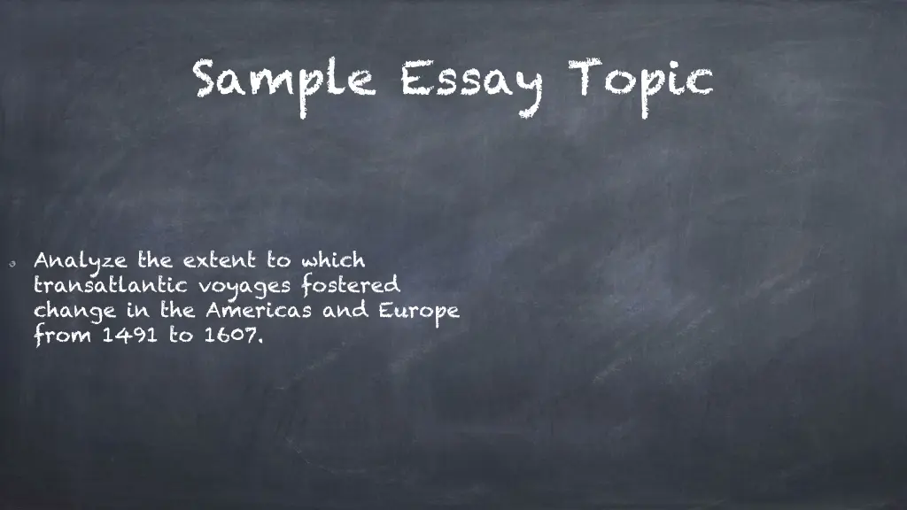 sample essay topic