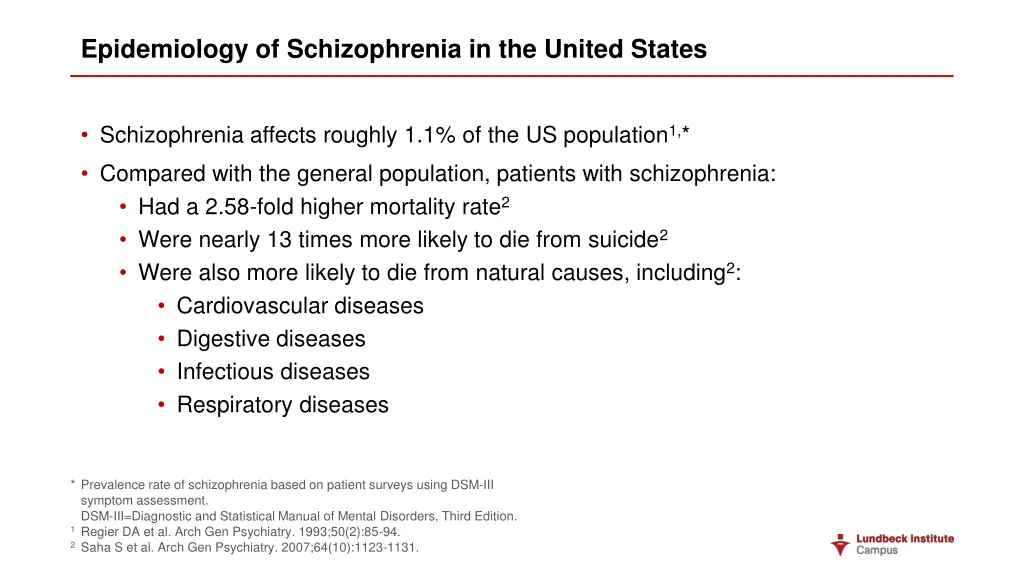 epidemiology of schizophrenia in the united states