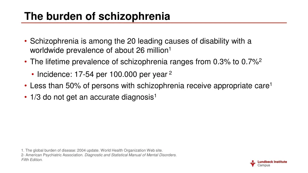 the burden of schizophrenia