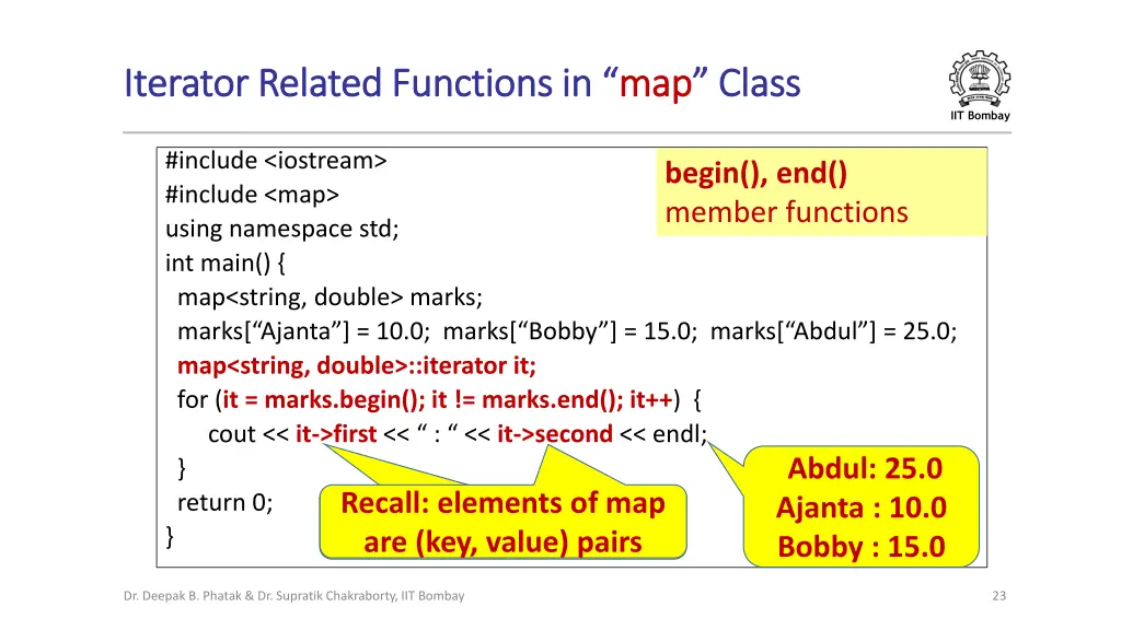 iterator iterator related functions in related