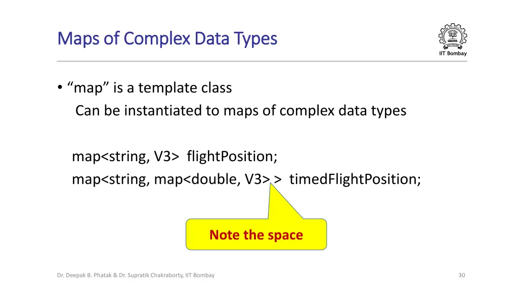 maps of complex data types maps of complex data