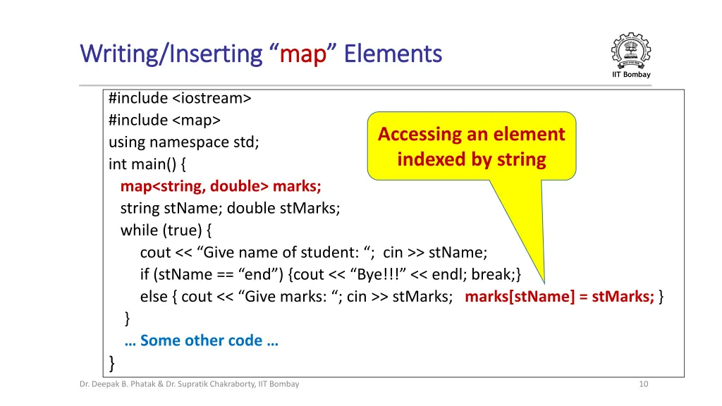 writing inserting writing inserting map