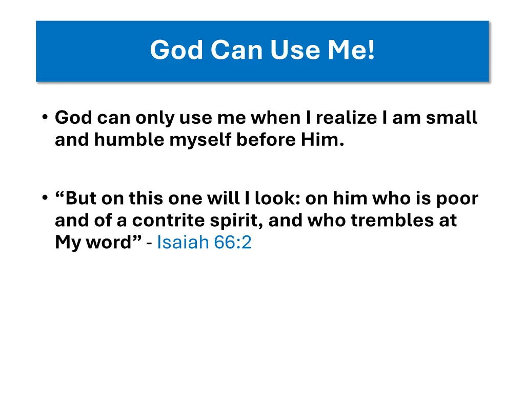 god can use me