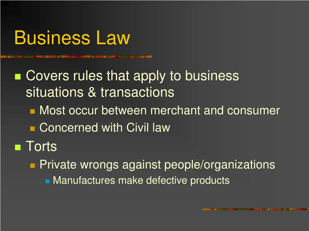 business law