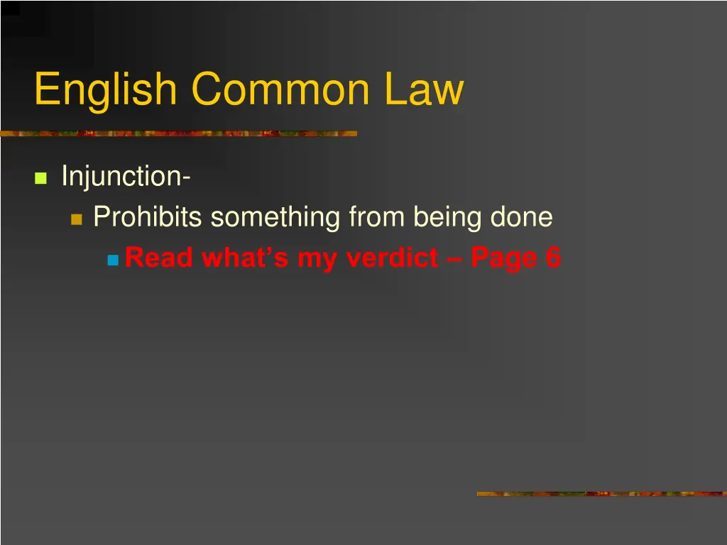 english common law 3
