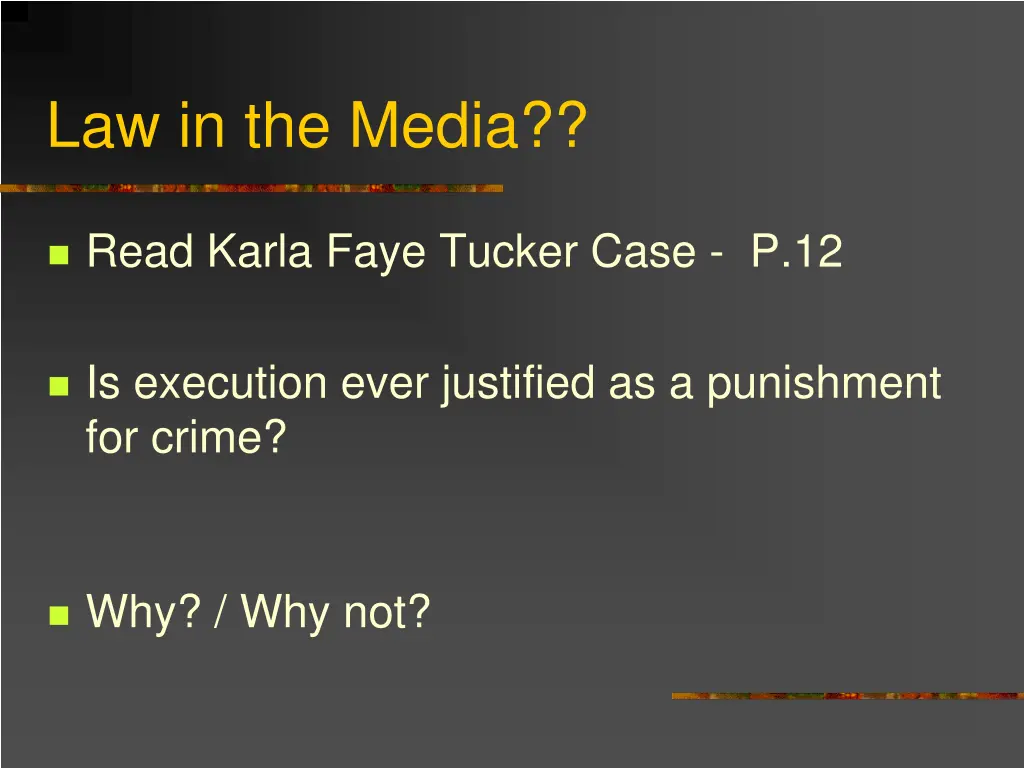 law in the media