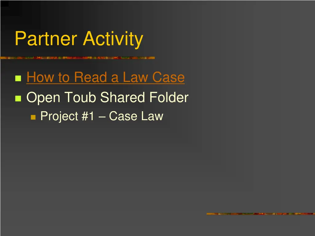 partner activity