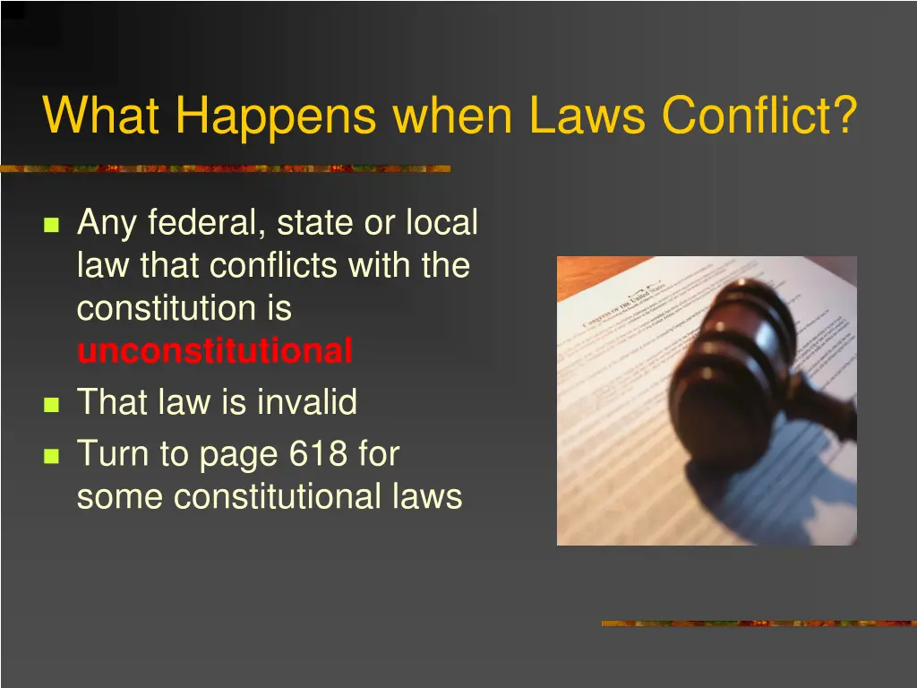 what happens when laws conflict