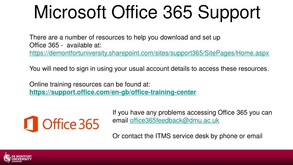 microsoft office 365 support
