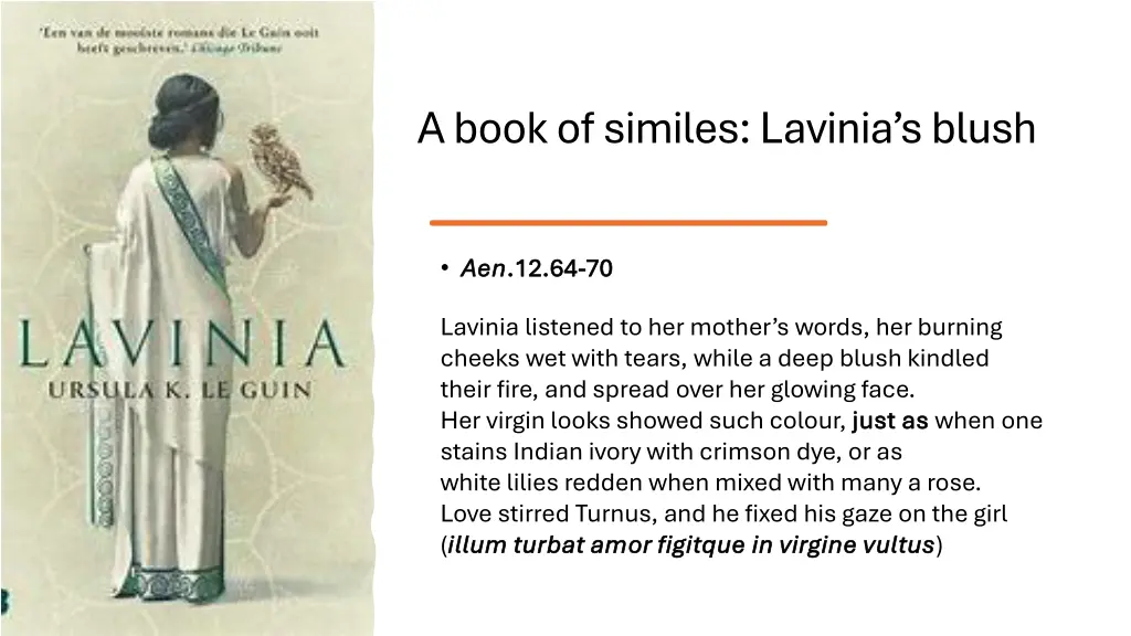 a book of similes lavinia s blush