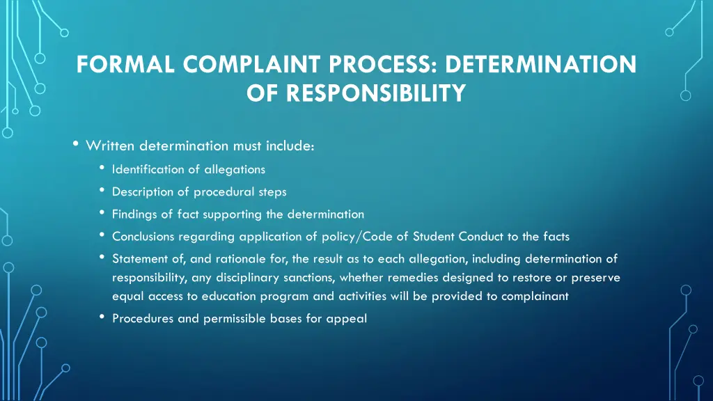 formal complaint process determination 1