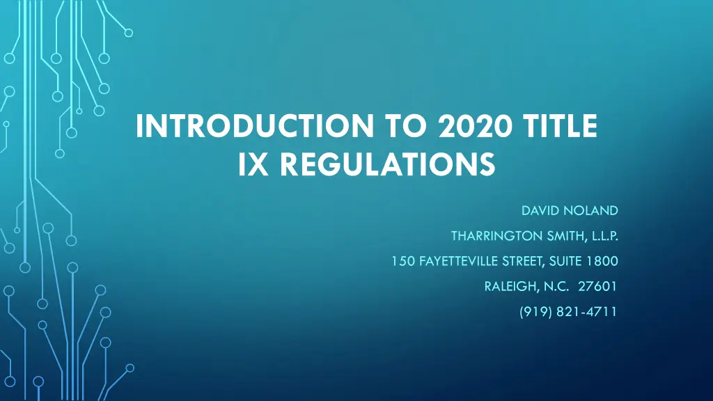 introduction to 2020 title ix regulations