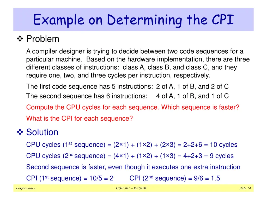 example on determining the cpi