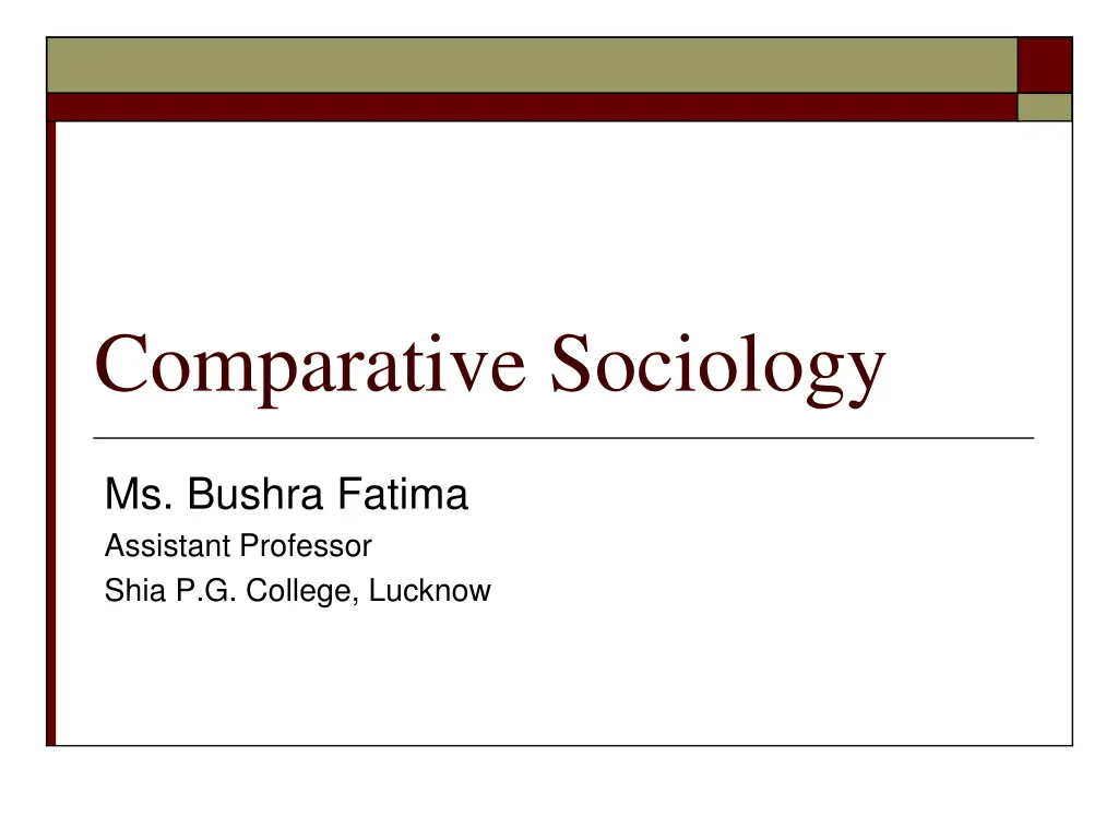comparative sociology