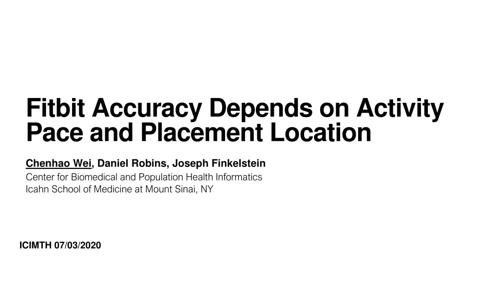 fitbit accuracy depends on activity pace