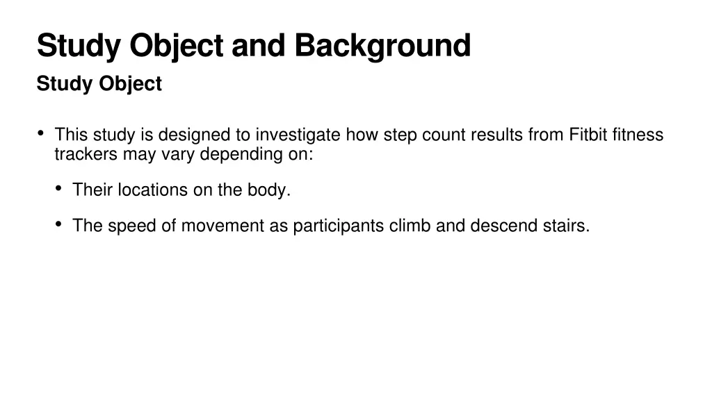 study object and background study object