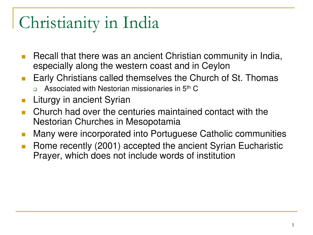 christianity in india