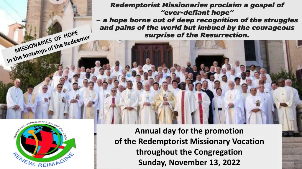 redemptorist missionaries proclaim a gospel