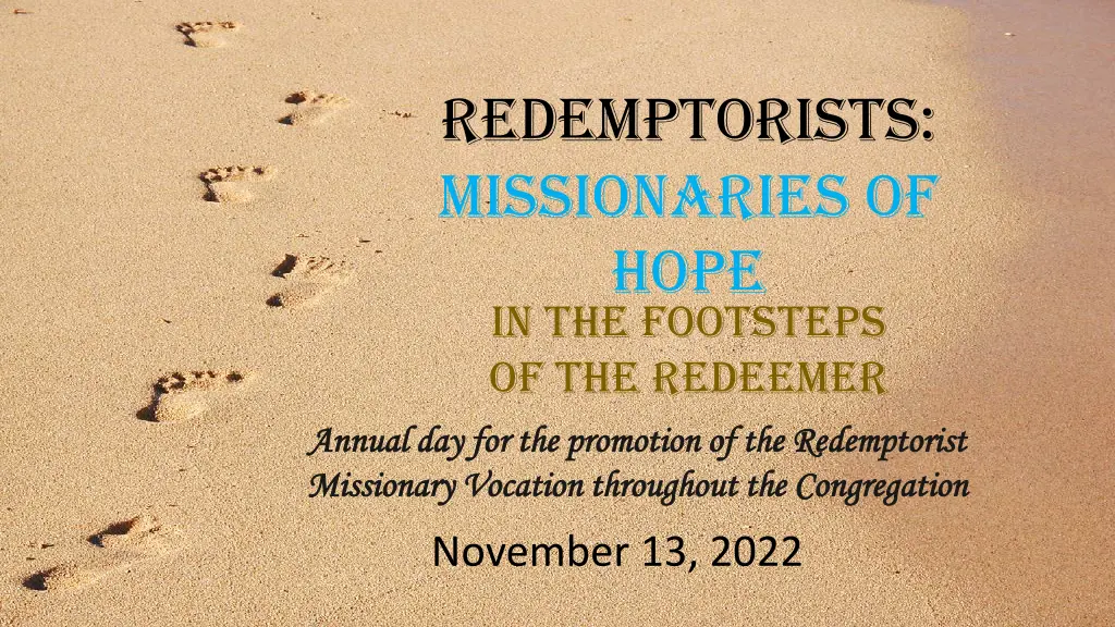 redemptorists missionaries of hope