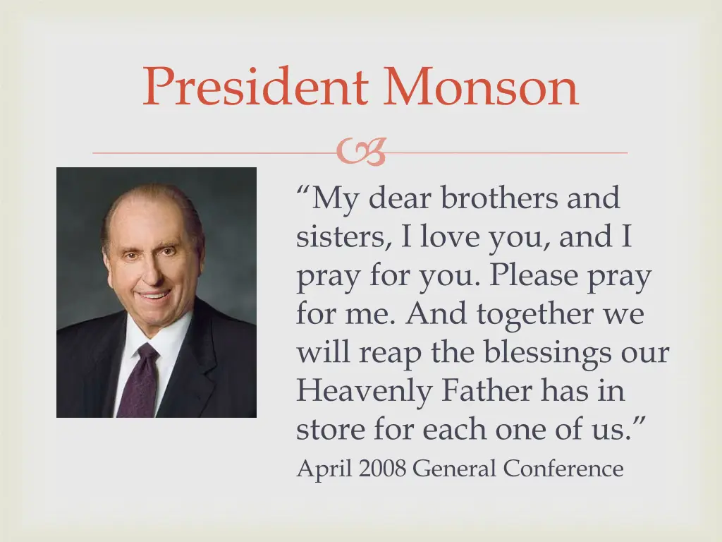 president monson