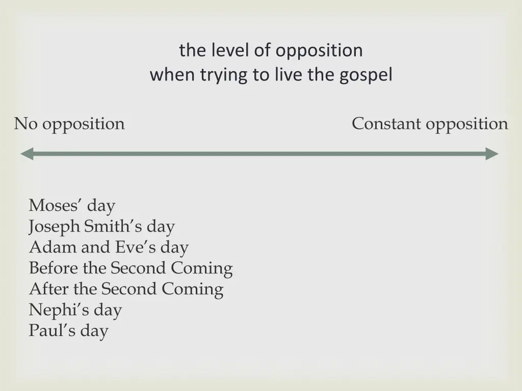 the level of opposition when trying to live