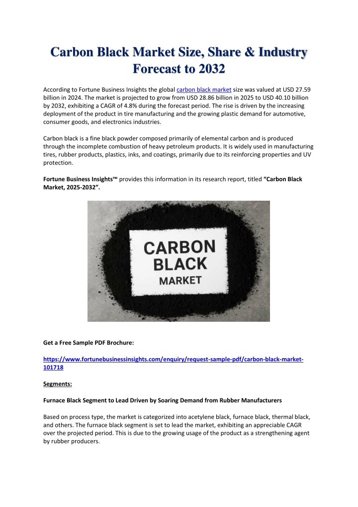 carbon black market size share industry forecast