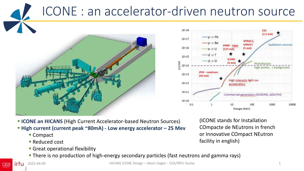 icone an accelerator driven neutron source