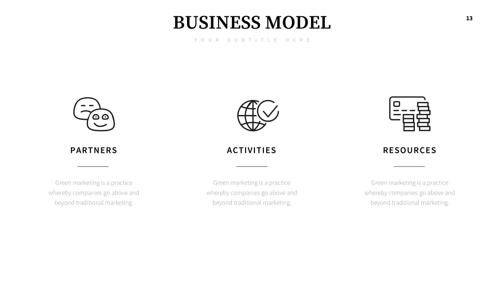 business model y o u r s u b t i t l e h e r e