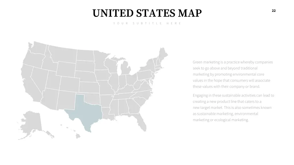 united states map y o u r s u b t i t l e h e r e