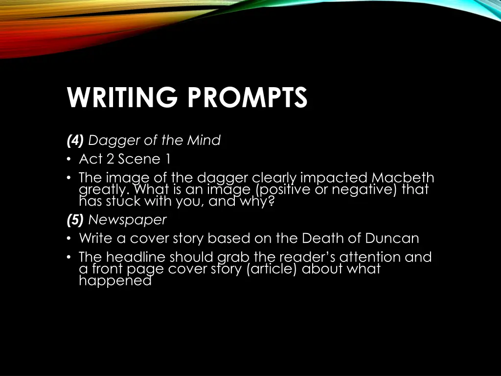 writing prompts