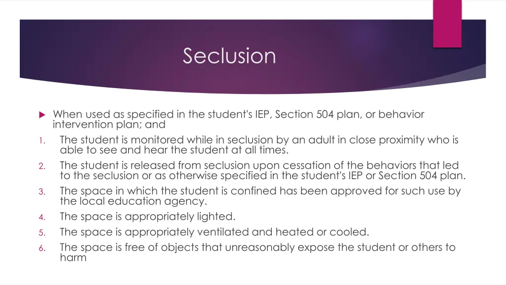 seclusion 1