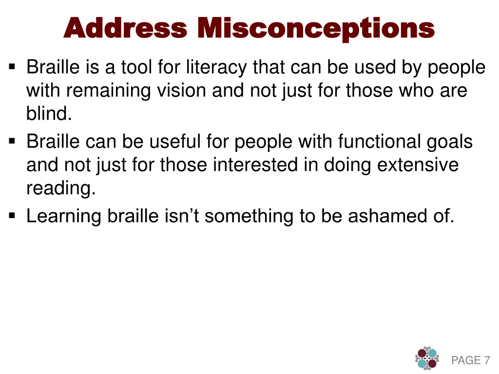 address misconceptions address misconceptions