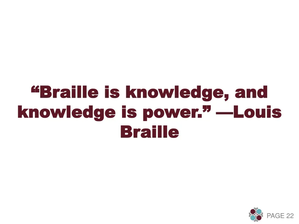 braille is knowledge and braille is knowledge