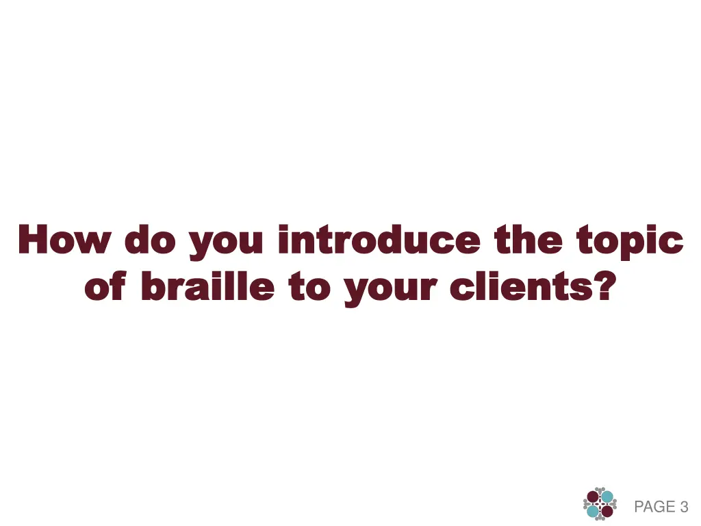 how do you introduce the topic