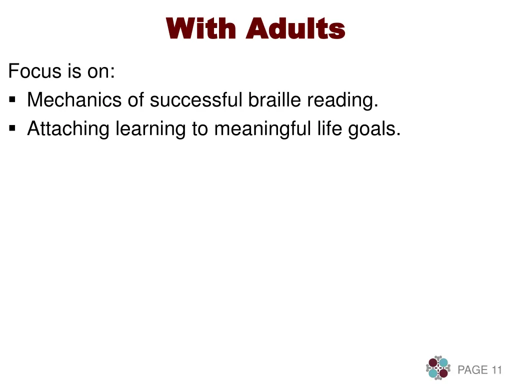 with adults with adults