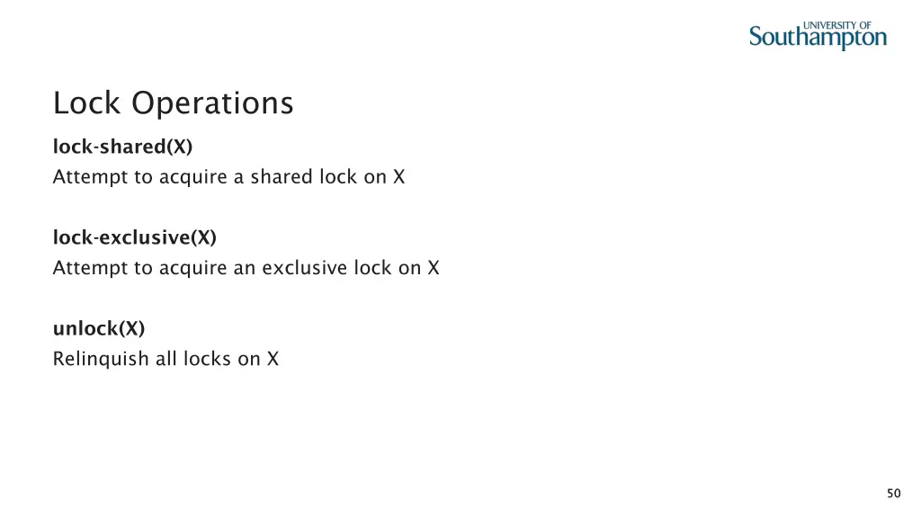 lock operations
