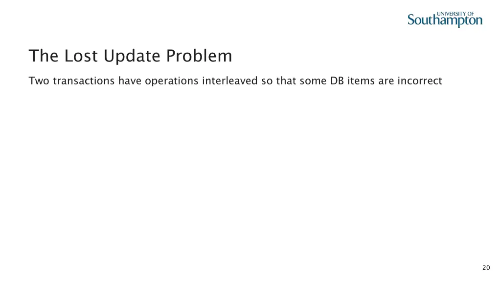 the lost update problem