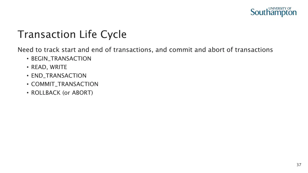 transaction life cycle